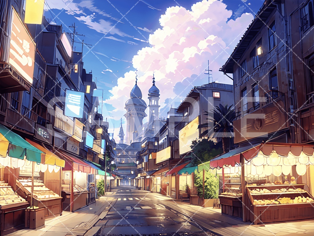 【背景素材】街・町・村3種（ファンタジー系）［139］