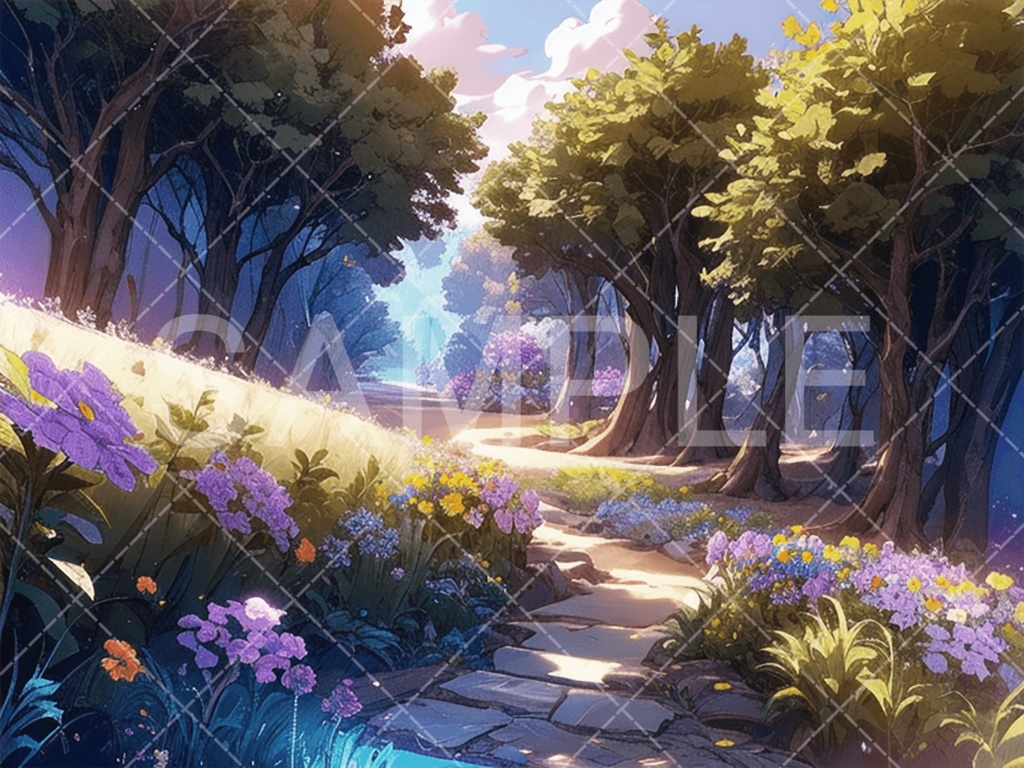 【背景素材】森3種（ファンタジー系）［080］