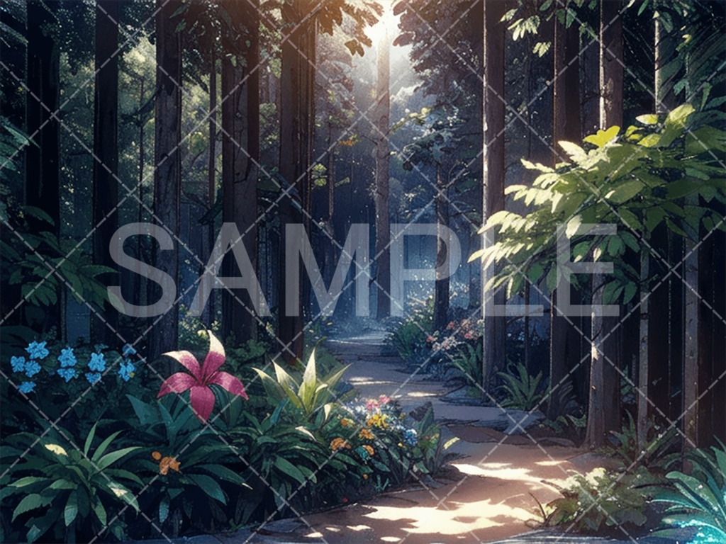 【背景素材】森3種（ファンタジー系）［081］