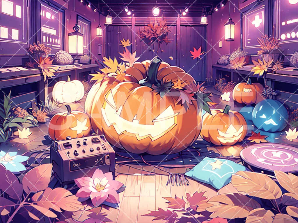 【背景素材】ハロウィン3種（ファンタジー系）［032］