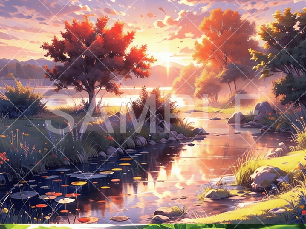 【背景素材】湖・水辺3種［066］
