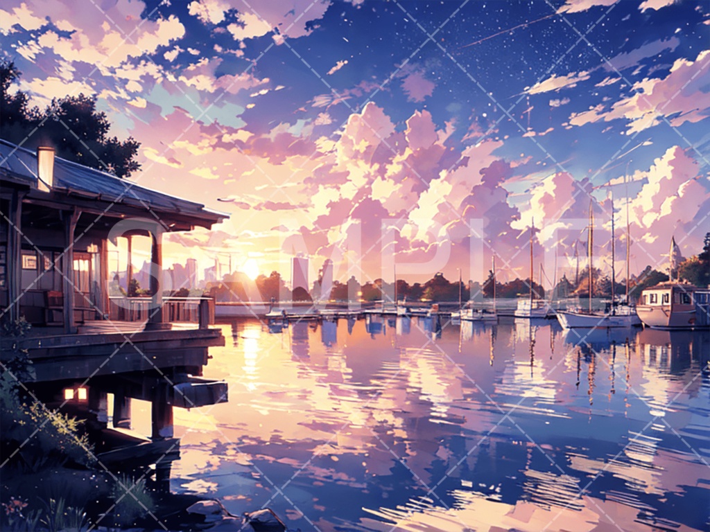 【背景素材】湖・水辺3種［069］