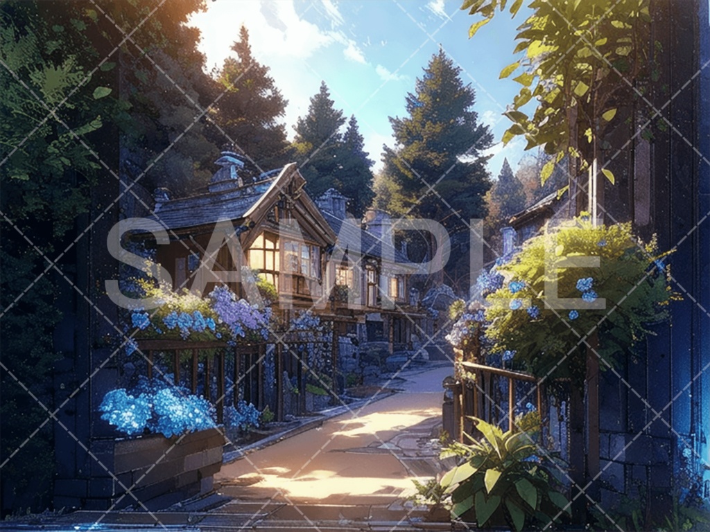 【背景素材】街・町・村3種［153］