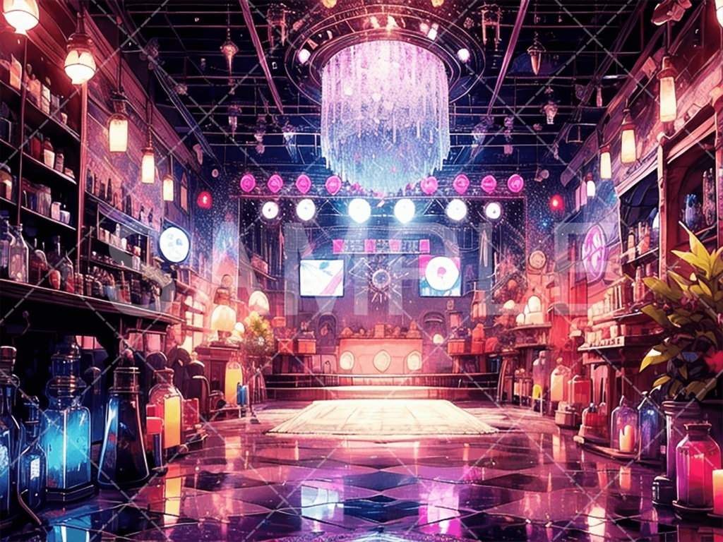 【背景素材】スタジオ・ライブハウス3種（ファンタジー系）［027］