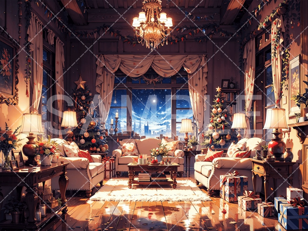 【背景素材】クリスマス3種（ファンタジー系）［027］