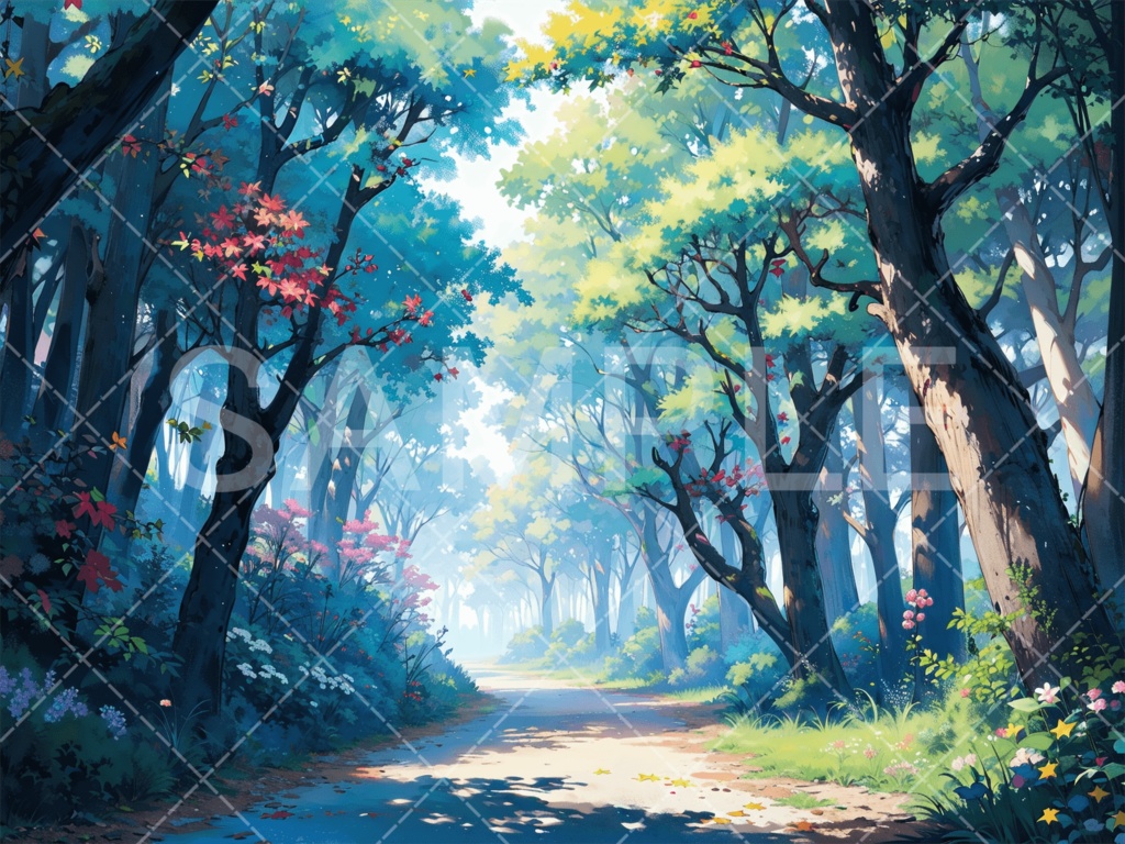 【背景素材】森3種（ファンタジー系）［090］