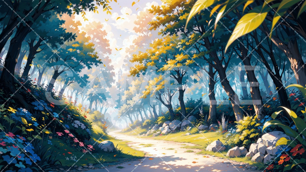 【背景素材】森3種（ファンタジー系）［098］