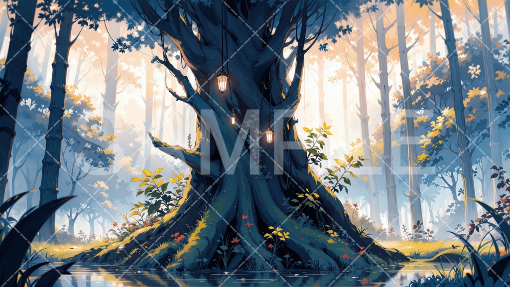【背景素材】森3種（ファンタジー系）［099］