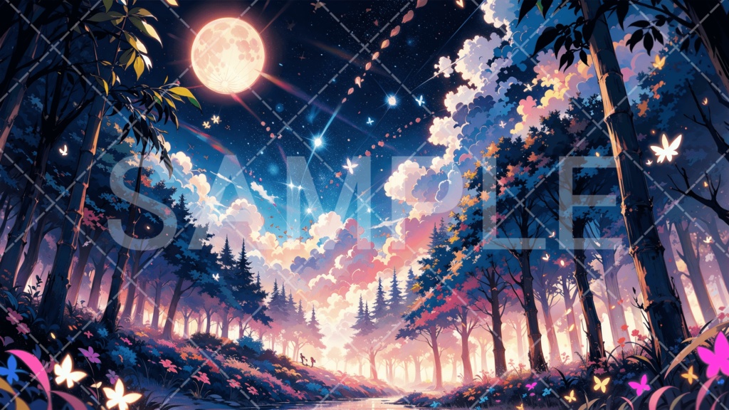 【背景素材】森3種（ファンタジー系）［100］