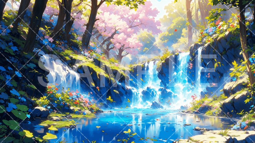 【背景素材】湖・水辺3種［093］