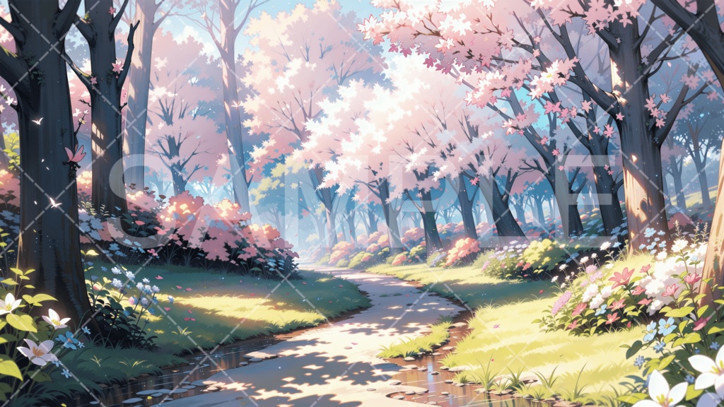 【背景素材】森3種（ファンタジー系）［103］