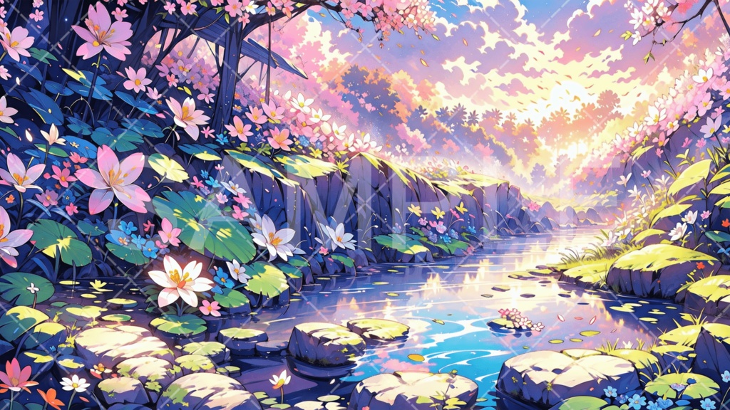 【背景素材】湖・水辺3種［096］