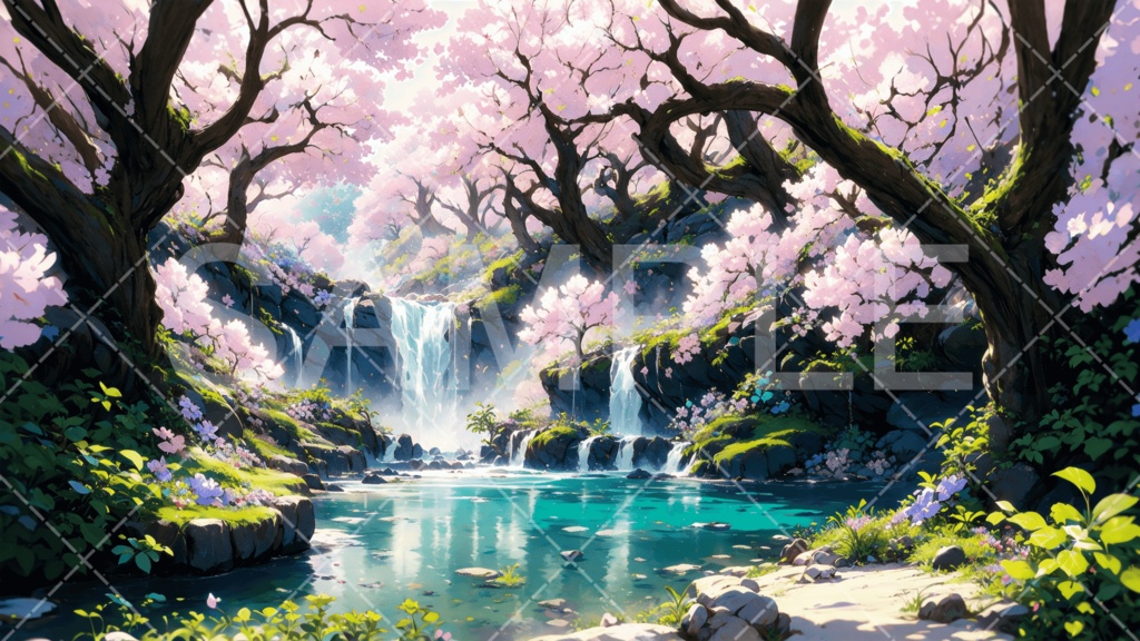 【背景素材】湖・水辺3種［098］