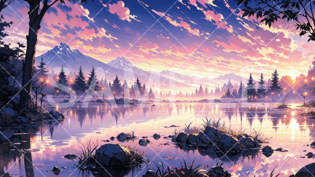 【背景素材】湖・水辺3種［101］