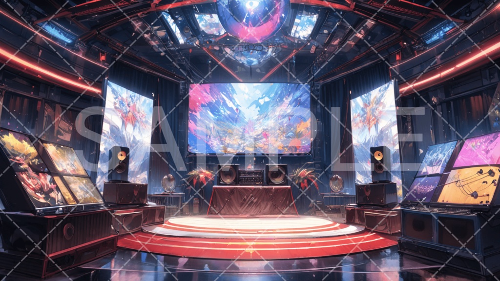 【背景素材】スタジオ・ライブハウス3種［067］