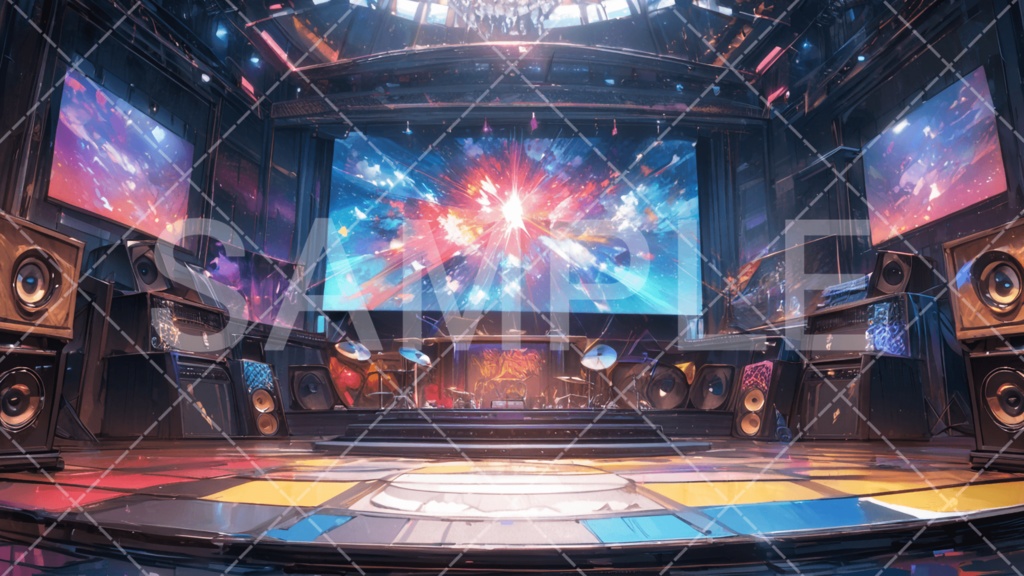 【背景素材】スタジオ・ライブハウス3種［069］