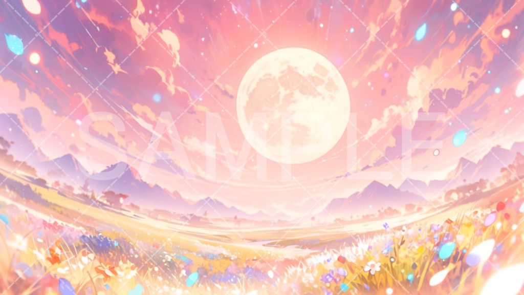 【背景素材】夜景・月3種［027］