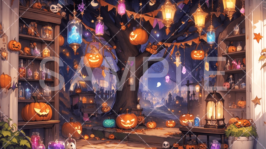 【背景素材】ハロウィン3種［046］
