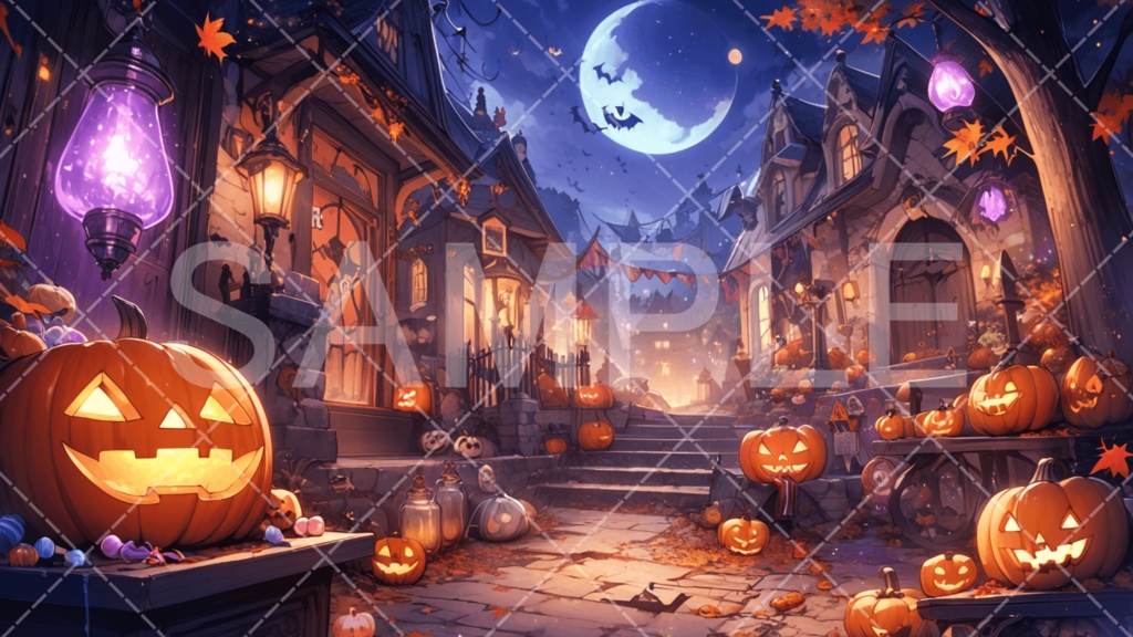 【背景素材】ハロウィン3種［048］