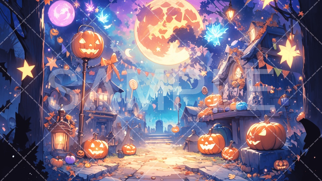 【背景素材】ハロウィン3種［049］