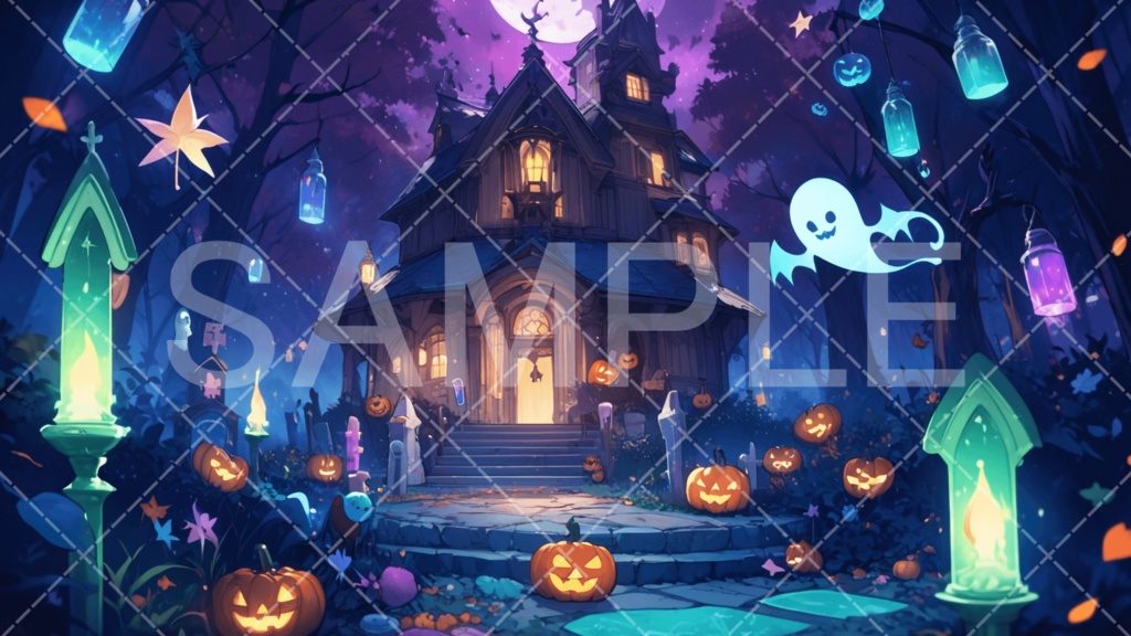 【背景素材】ハロウィン3種［050］