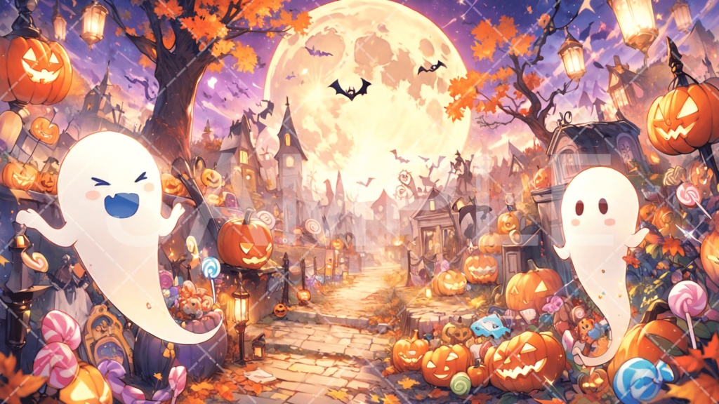 【背景素材】ハロウィン3種［053］