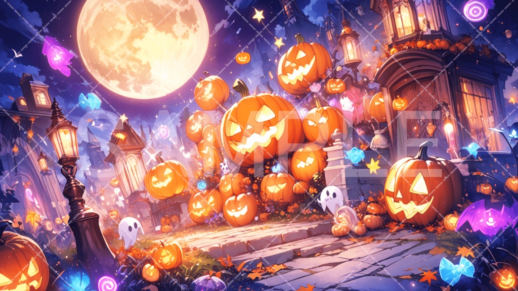 【背景素材】ハロウィン3種［054］