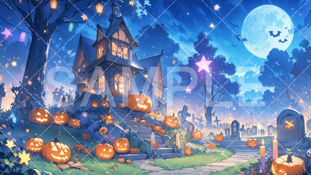 【背景素材】ハロウィン3種［056］