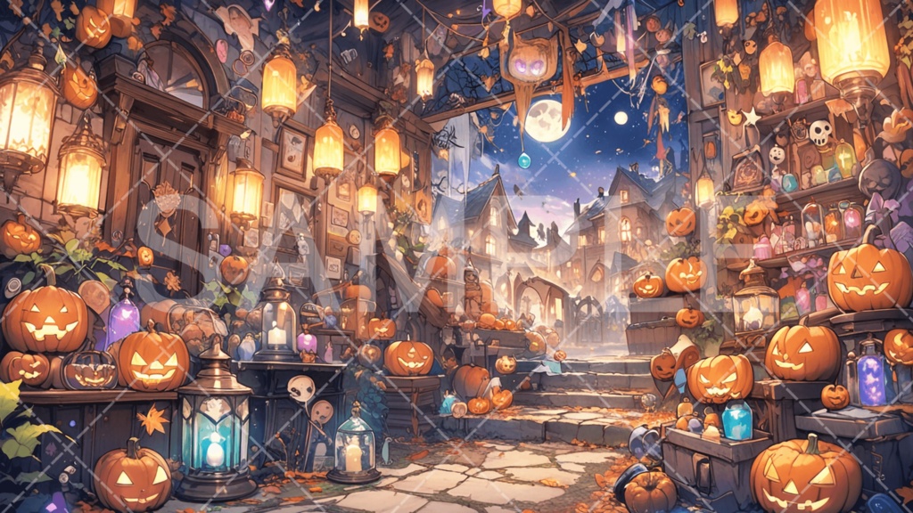 【背景素材】ハロウィン3種［058］
