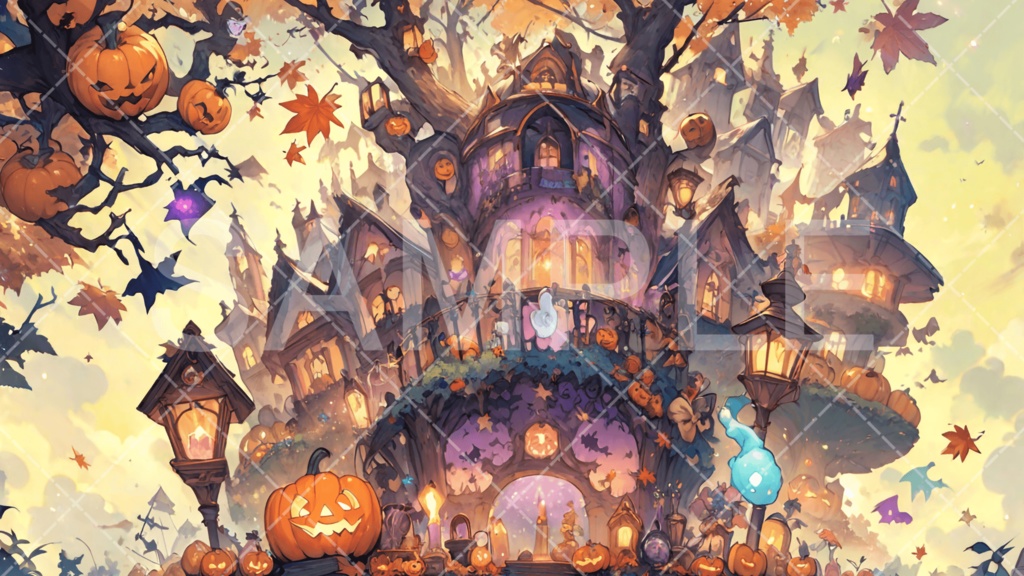 【背景素材】ハロウィン3種［059］