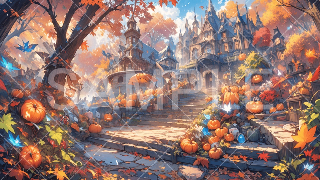 【背景素材】ハロウィン3種［066］