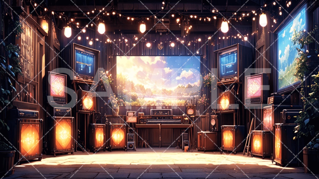 【背景素材】スタジオ・ライブハウス3種［073］
