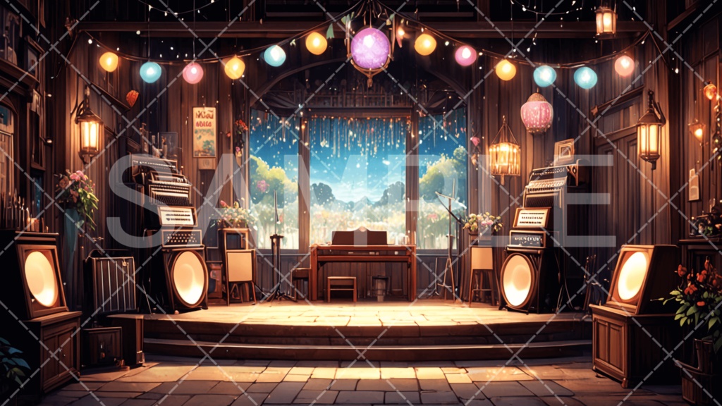 【背景素材】スタジオ・ライブハウス3種［075］