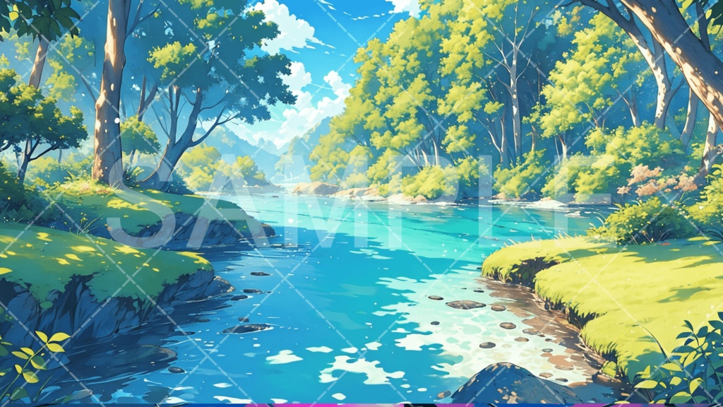 【背景素材】湖・水辺3種［115］