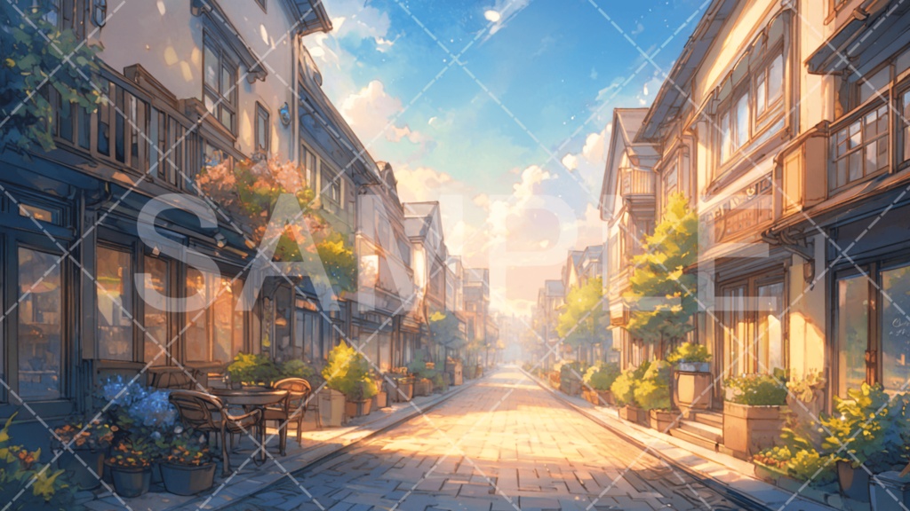 【背景素材】街・町・村3種［245］