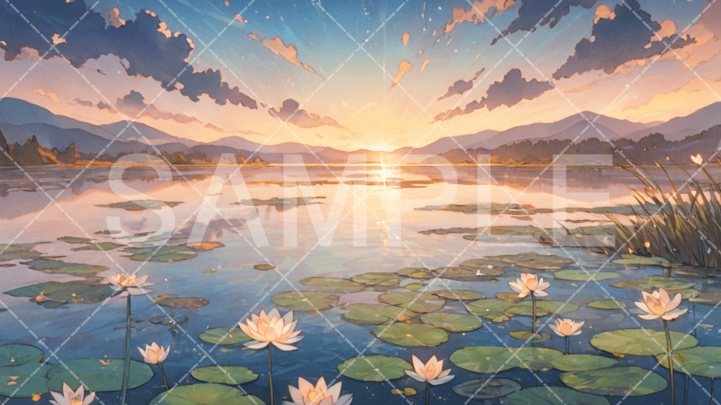 【背景素材】湖・水辺3種［137］