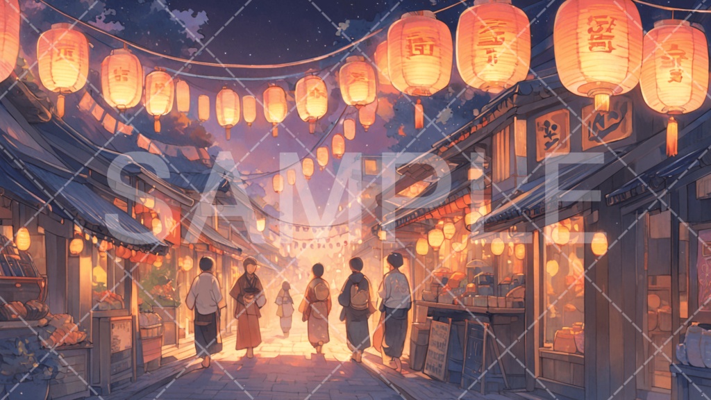 【背景素材】夏祭り3種［004］