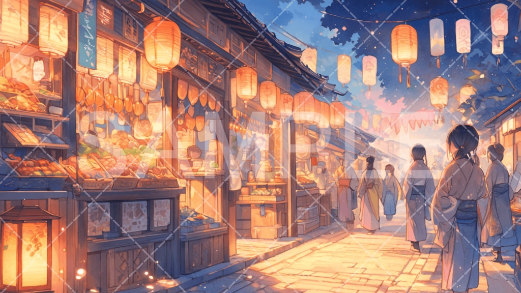 【背景素材】夏祭り3種［005］
