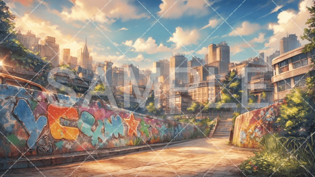 【背景素材】街・町・村3種［281］