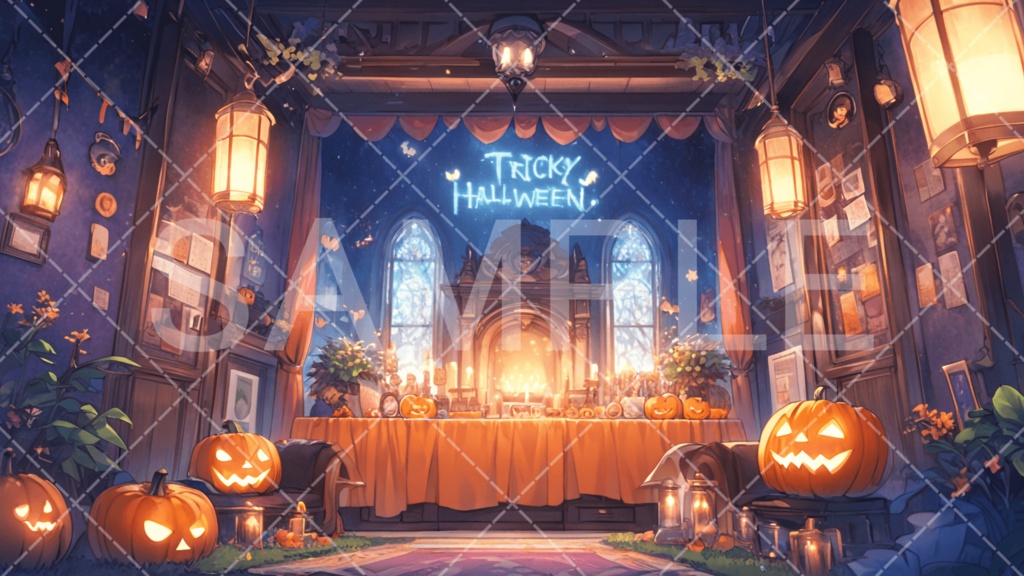 【背景素材】ハロウィン3種［070］