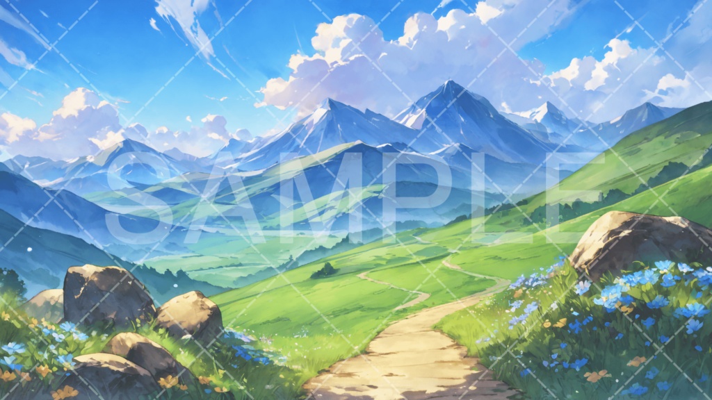 【背景素材】山・山岳3種［033］