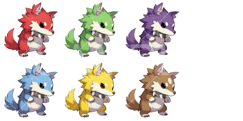 【画像素材】かわいいモンスター素材［009］
