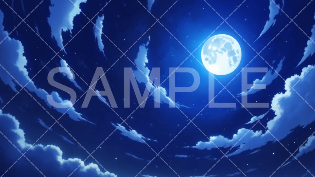 【背景素材】夜景・月3種［037］