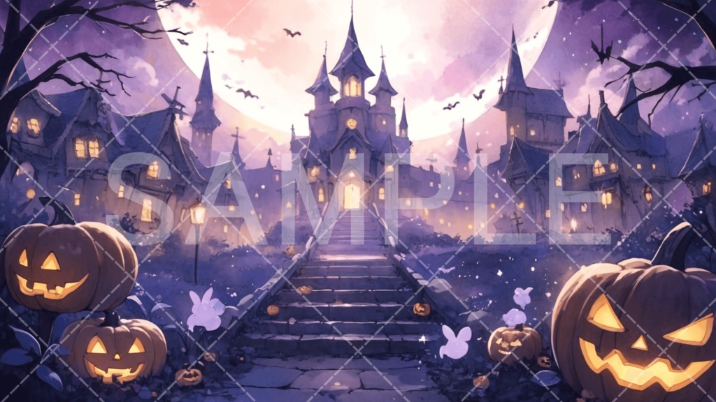 【背景素材】ハロウィン3種［072］