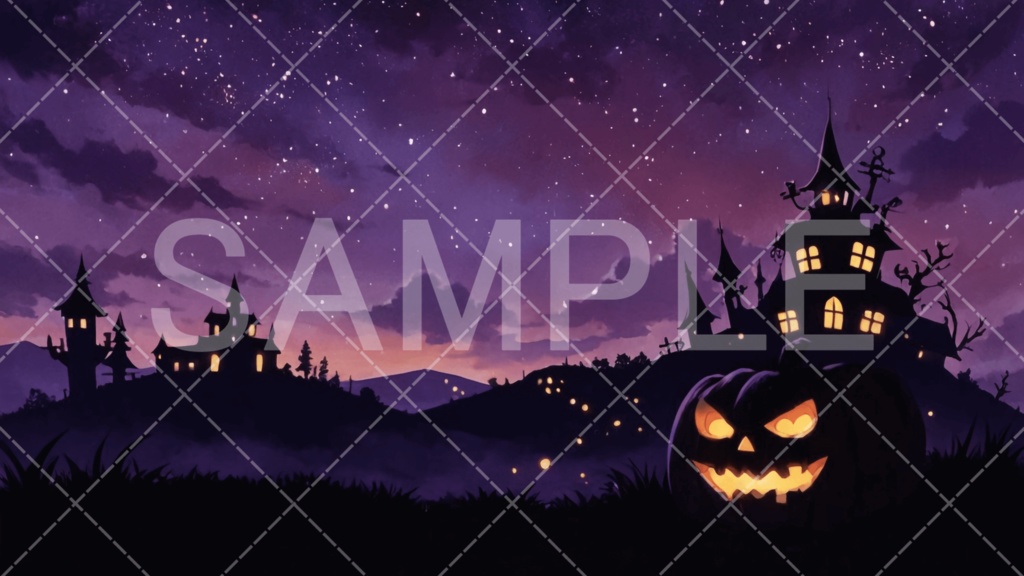 【背景素材】ハロウィン3種［074］