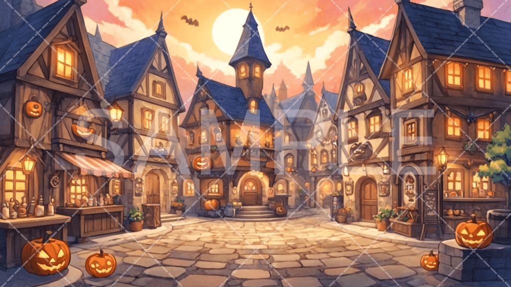 【背景素材】ハロウィン3種［075］