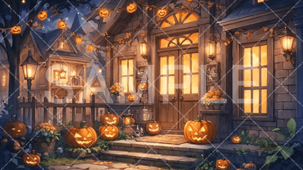 【背景素材】ハロウィン3種［077］