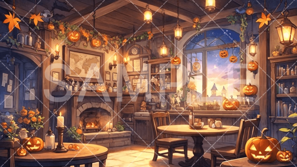 【背景素材】ハロウィン3種［082］