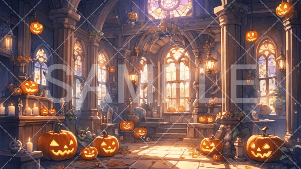 【背景素材】ハロウィン3種［084］