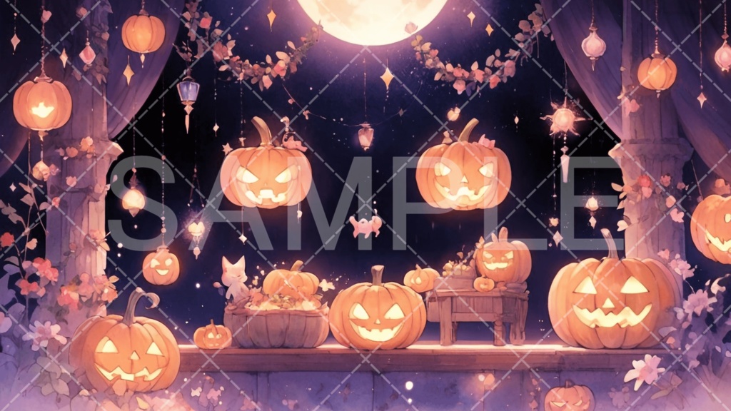 【背景素材】ハロウィン3種［088］